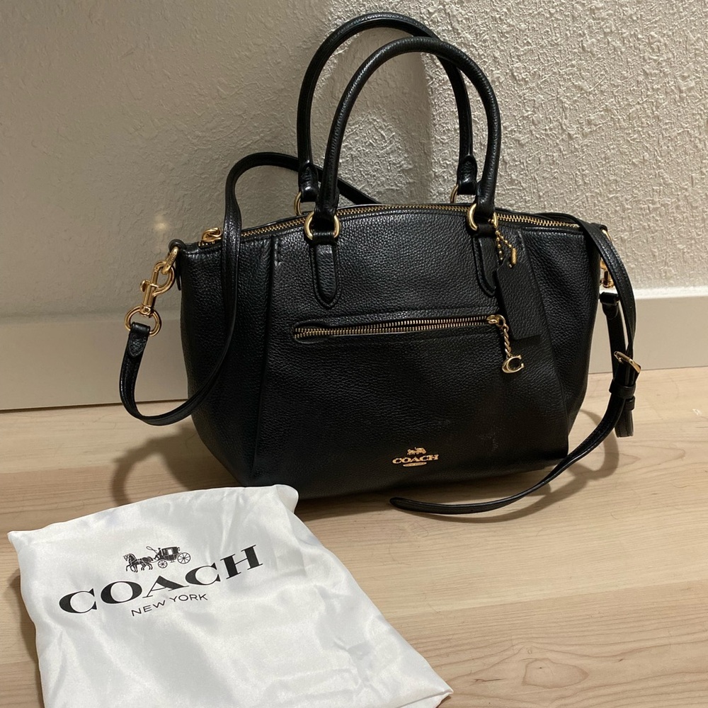 Black Leather Coach Purse